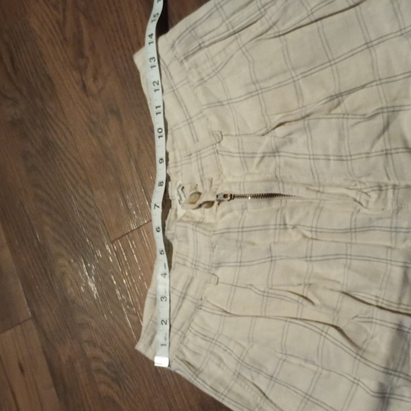 Madewell Oat Blue Plaid High Waisted Cropped Trouser A37 - Picture 3 of 6